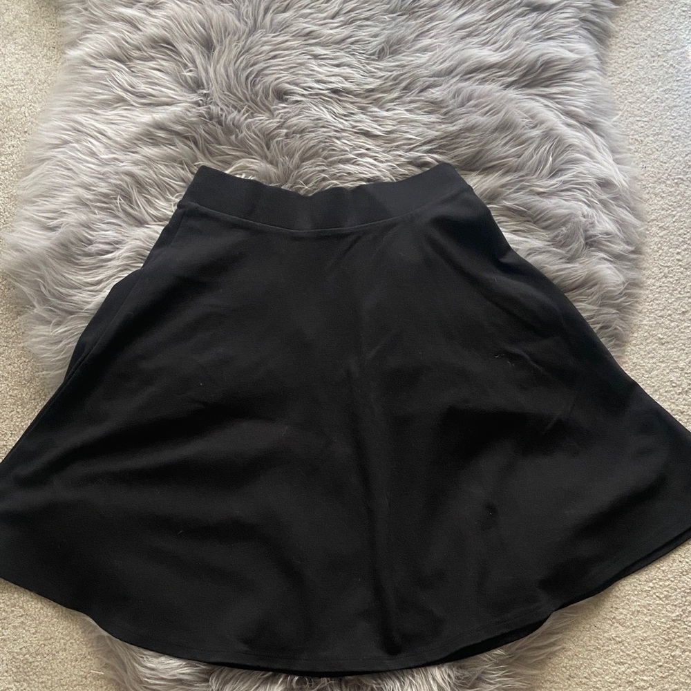 Divided Black Mini Skirt